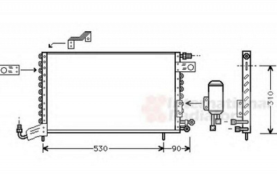 VAN WEZEL 58005142 -  Конденсатор, кондиционер